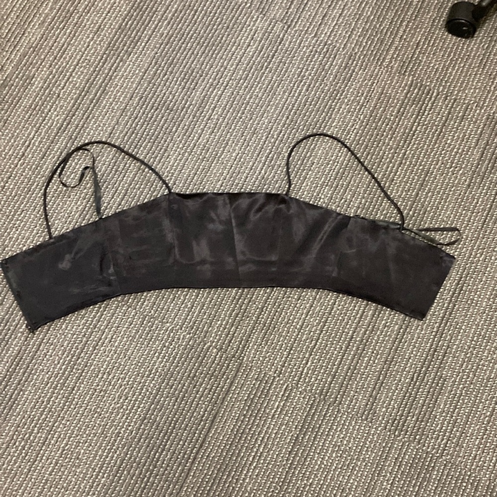 Fame and Partners satin crop top